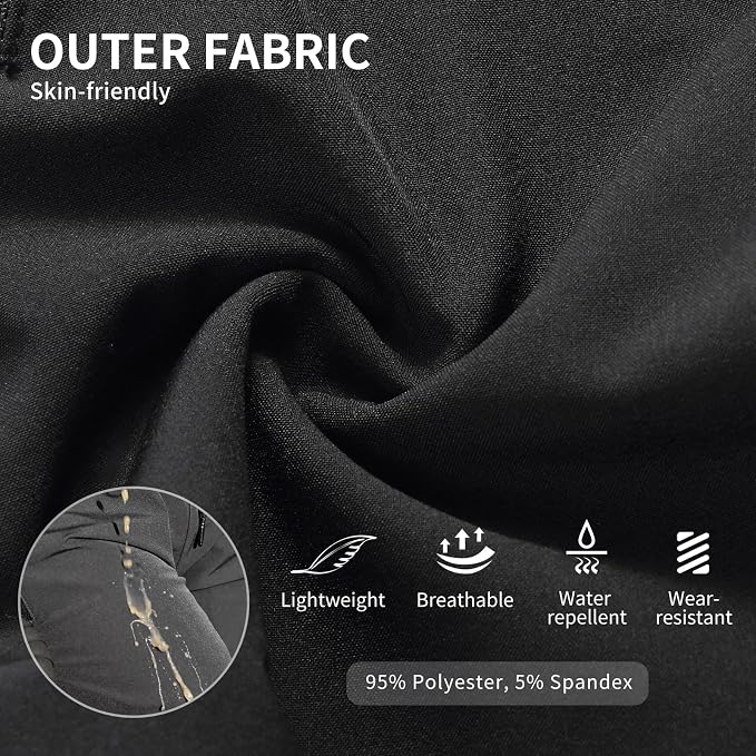Herren Fahrradhose 2 in 1 Atmungsaktiv 4D Gepolsterte Unterwäsche Loose-fit Laufen Kurze Hose