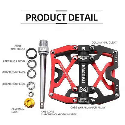 Mountainbike-Pedale mit 3-fach gedichteten Lagern – CNC Aluminium Fahrradpedale, ultraleicht & rutschfest für MTB, BMX, Rennrad und Fixie