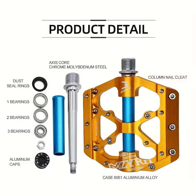 Ultraleichte CNC Aluminium Fahrradpedale – Rutschfeste MTB Flatpedale mit 3 Industrielagern, 9/16 Zoll Pedale für BMX, Rennrad, Mountainbike & E-Bike