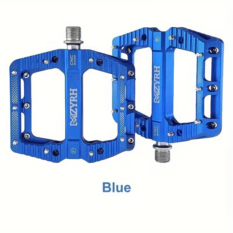 CNC Aluminium Fahrradpedale – Ultraleichte MTB Flatpedale mit Industrielagern, Rutschfest, 9/16 Zoll für Mountainbike, Rennrad, BMX & E-Bike