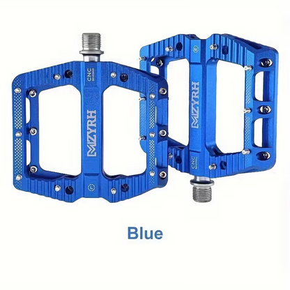 CNC Aluminium Fahrradpedale – Ultraleichte MTB Flatpedale mit Industrielagern, Rutschfest, 9/16 Zoll für Mountainbike, Rennrad, BMX & E-Bike
