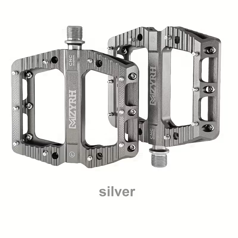CNC Aluminium Fahrradpedale – Ultraleichte MTB Flatpedale mit Industrielagern, Rutschfest, 9/16 Zoll für Mountainbike, Rennrad, BMX & E-Bike