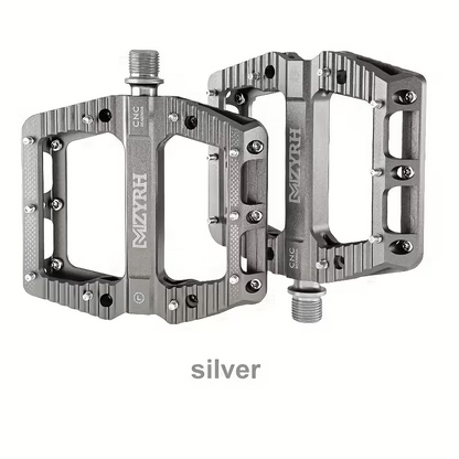 CNC Aluminium Fahrradpedale – Ultraleichte MTB Flatpedale mit Industrielagern, Rutschfest, 9/16 Zoll für Mountainbike, Rennrad, BMX & E-Bike