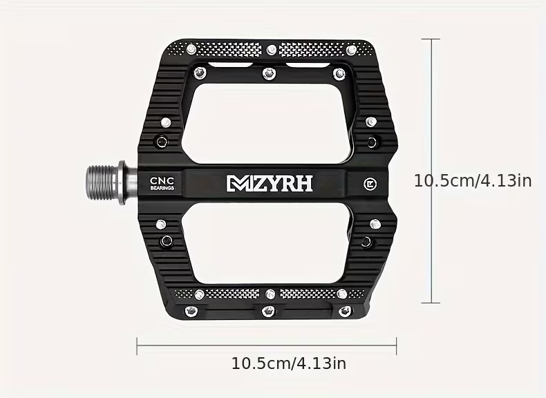 CNC Aluminium Fahrradpedale – Ultraleichte MTB Flatpedale mit Industrielagern, Rutschfest, 9/16 Zoll für Mountainbike, Rennrad, BMX & E-Bike