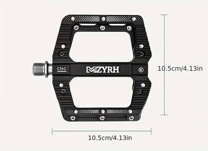 CNC Aluminium Fahrradpedale – Ultraleichte MTB Flatpedale mit Industrielagern, Rutschfest, 9/16 Zoll für Mountainbike, Rennrad, BMX & E-Bike