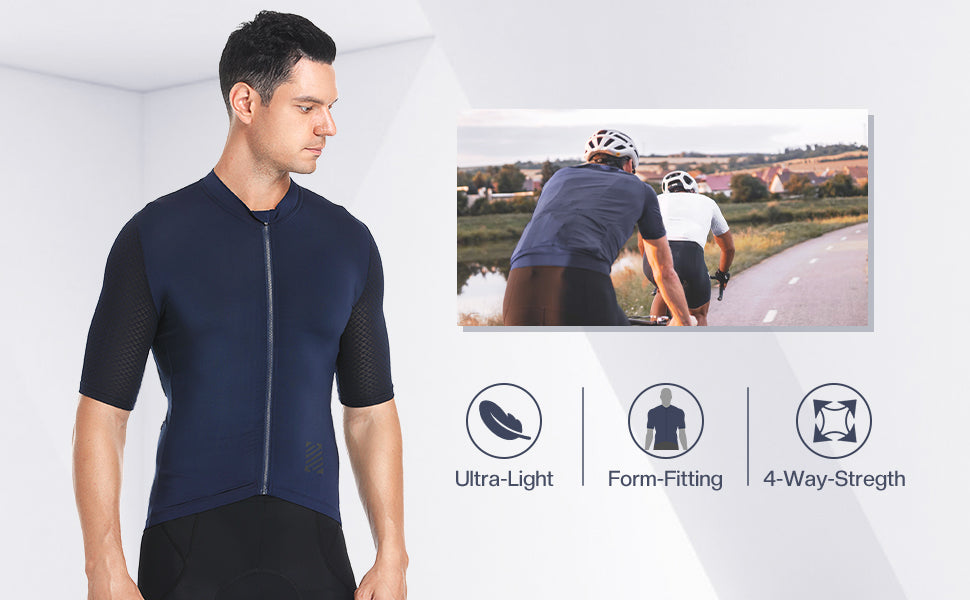 Herren Kurzarm-Radtrikot – Ultraleichtes & Atmungsaktives Rennradbekleidung