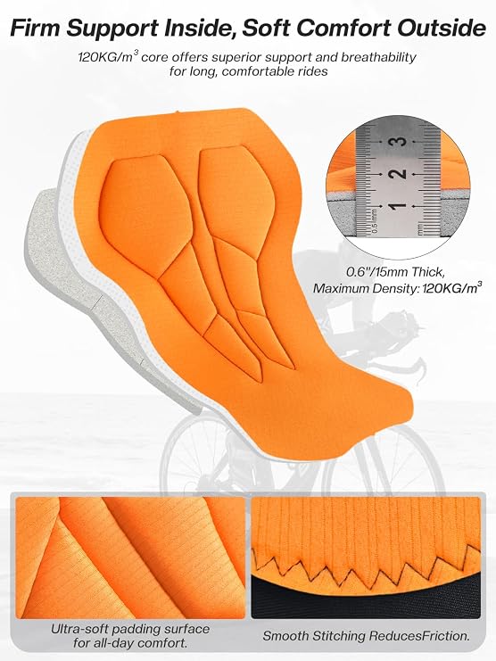 Herren Radhose gepolstert – Cycling-Shorts mit Handytasche am Rücken