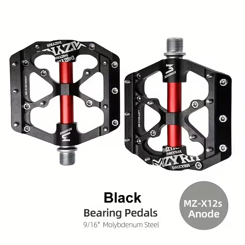 Ultraleichte CNC Aluminium Fahrradpedale – Rutschfeste MTB Flatpedale mit 3 Industrielagern, 9/16 Zoll Pedale für BMX, Rennrad, Mountainbike & E-Bike