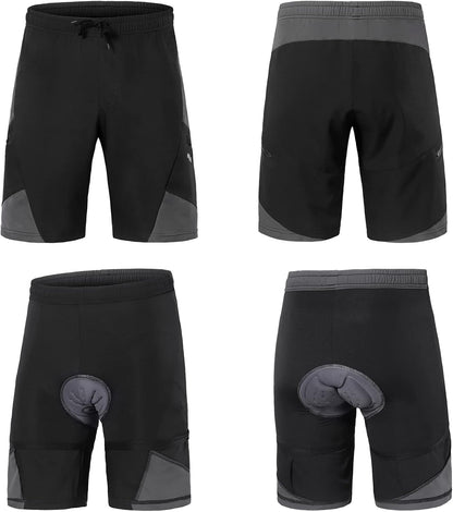 Herren-Mountainbike-Shorts (MTB-Shorts) mit gepolsterter Innenhose – locker geschnitten, leicht