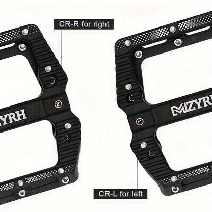 CNC Aluminium Fahrradpedale – Ultraleichte MTB Flatpedale mit Industrielagern, Rutschfest, 9/16 Zoll für Mountainbike, Rennrad, BMX & E-Bike