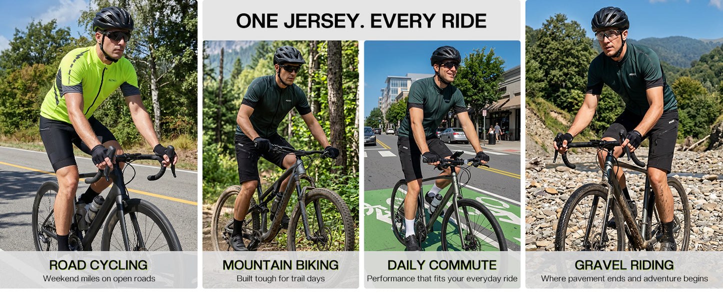 Herren Kurzarm Fahrradtrikot – Atmungsaktives Radtrikot für Rennrad & Mountainbike