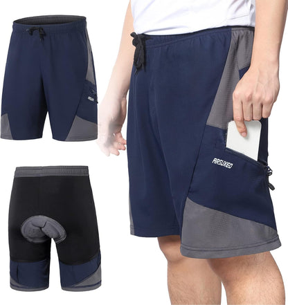 Herren-Mountainbike-Shorts (MTB-Shorts) mit gepolsterter Innenhose – locker geschnitten, leicht