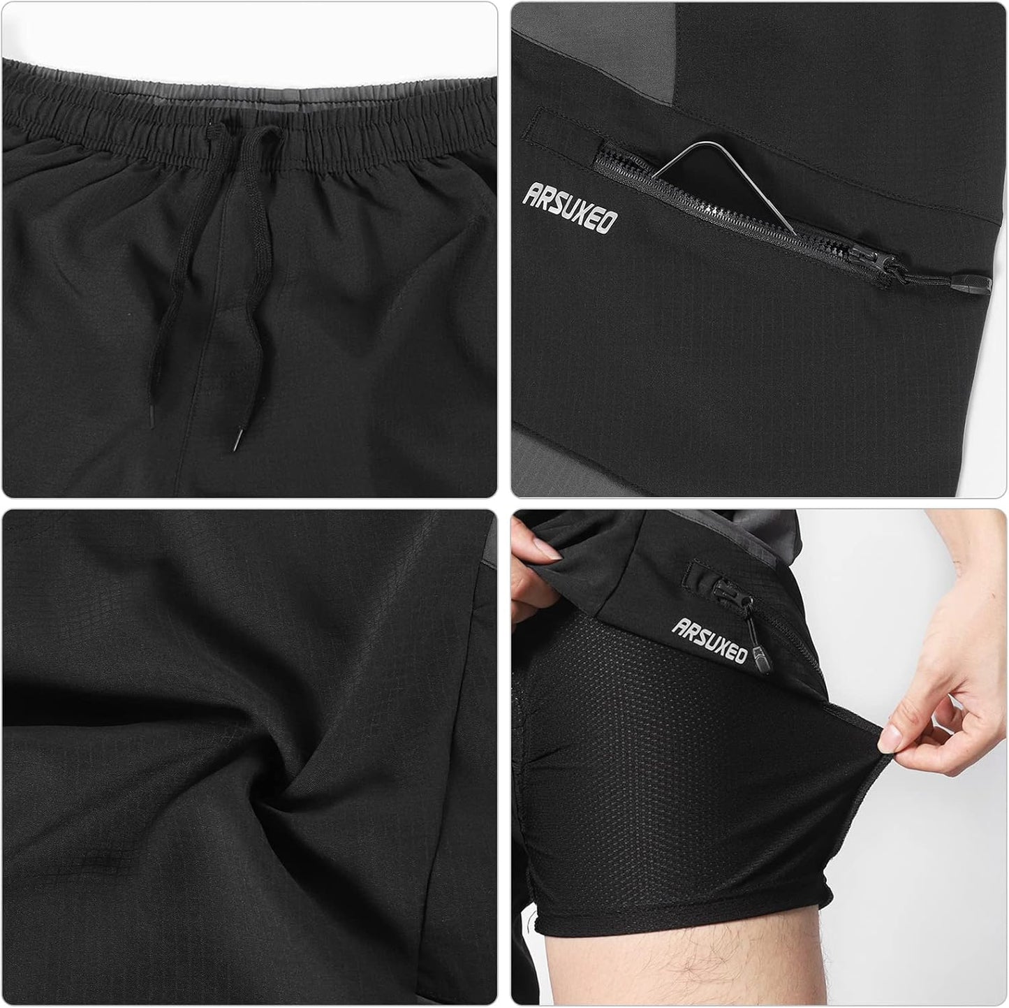 Herren-Mountainbike-Shorts (MTB-Shorts) mit gepolsterter Innenhose – locker geschnitten, leicht