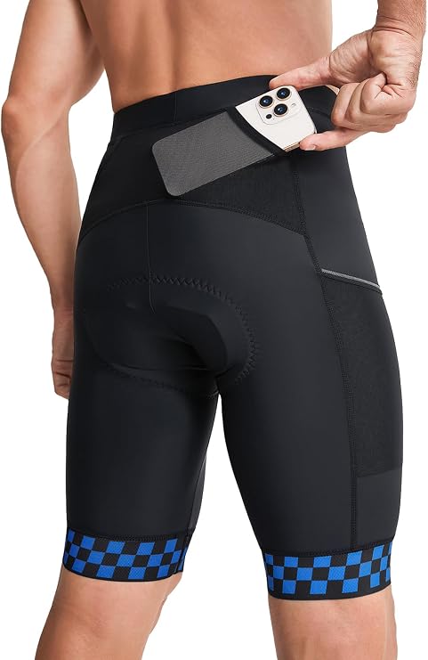 Herren Radhose gepolstert – Cycling-Shorts mit Handytasche am Rücken