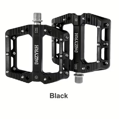 CNC Aluminium Fahrradpedale – Ultraleichte MTB Flatpedale mit Industrielagern, Rutschfest, 9/16 Zoll für Mountainbike, Rennrad, BMX & E-Bike