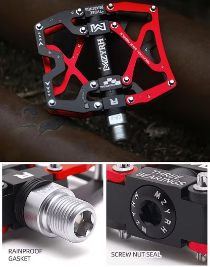 Mountainbike-Pedale mit 3-fach gedichteten Lagern – CNC Aluminium Fahrradpedale, ultraleicht & rutschfest für MTB, BMX, Rennrad und Fixie