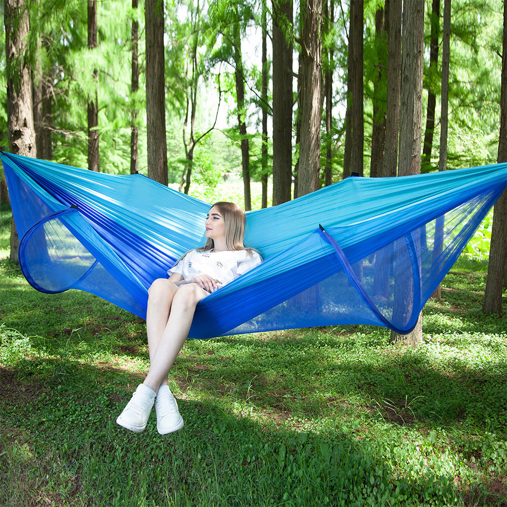 Automatische Camping-Hängematte mit Moskitonetz  aus Nylon für 1–2 Personen