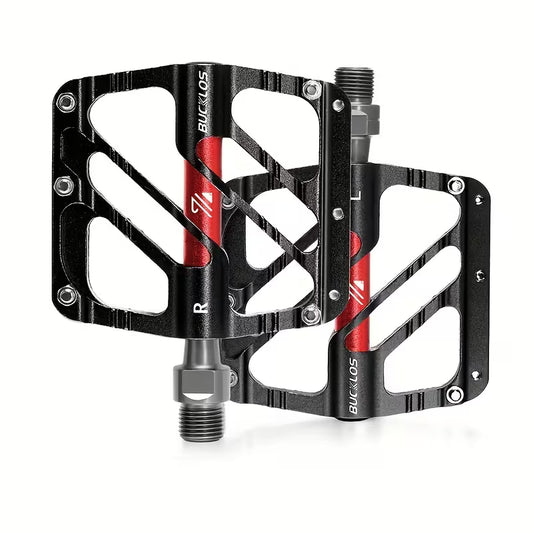 MTB Flatpedale aus Aluminium – 9/16 Zoll Fahrradpedale mit 3 Industrielagern, Rutschfest & Ultraleicht für Mountainbike, Trekkingrad, BMX und E-Bike