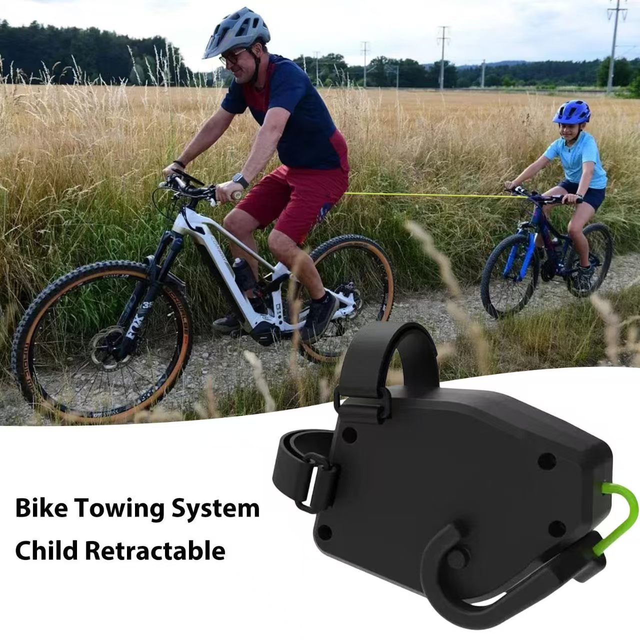 Einziehbares Fahrrad-Abschleppseil – Sicheres Tandem-Zugsystem für Familien & Anfänger
