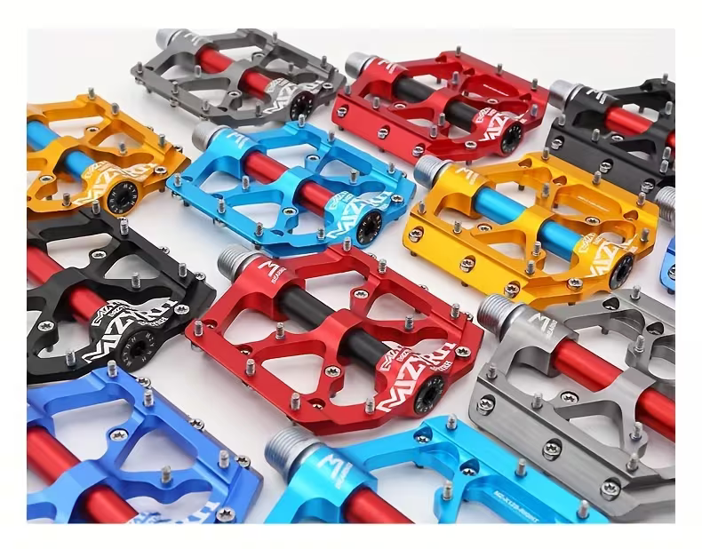 Ultraleichte CNC Aluminium Fahrradpedale – Rutschfeste MTB Flatpedale mit 3 Industrielagern, 9/16 Zoll Pedale für BMX, Rennrad, Mountainbike & E-Bike