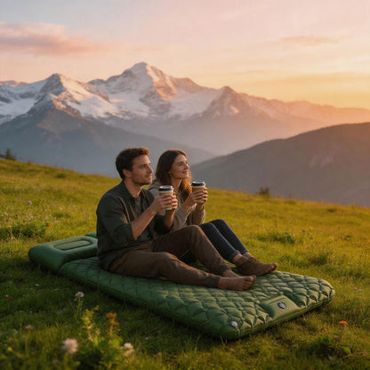 Selbstaufblasende Campingmatte mit Fußpumpe – Ultraleichte Isomatte für Outdoor, Zelt & Trekking