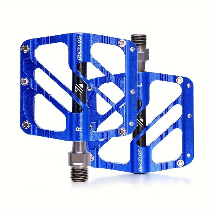 MTB Flatpedale aus Aluminium – 9/16 Zoll Fahrradpedale mit 3 Industrielagern, Rutschfest & Ultraleicht für Mountainbike, Trekkingrad, BMX und E-Bike