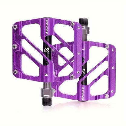 MTB Flatpedale aus Aluminium – 9/16 Zoll Fahrradpedale mit 3 Industrielagern, Rutschfest & Ultraleicht für Mountainbike, Trekkingrad, BMX und E-Bike