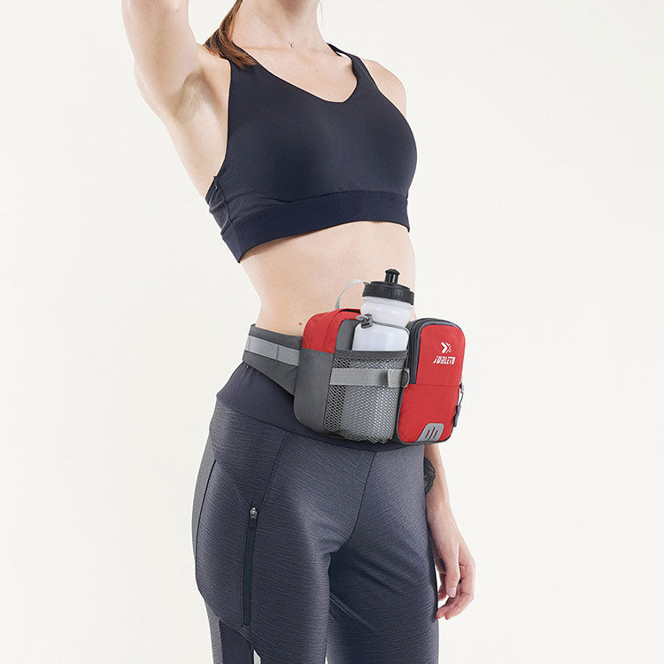Outdoor Bauchtasche mit Trinkflaschenhalter – Wasserdichte Lauf- & Wandergürteltasche für Handy, Fitness und Reisen