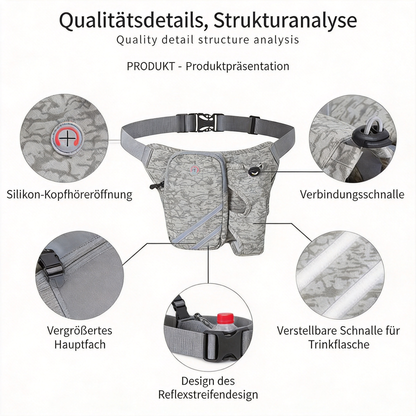 Outdoor Laufgürtel & Hüfttasche – Große Kapazität für Laufen, Wandern, Radfahren & Marathon | Unisex Crossbody Tasche