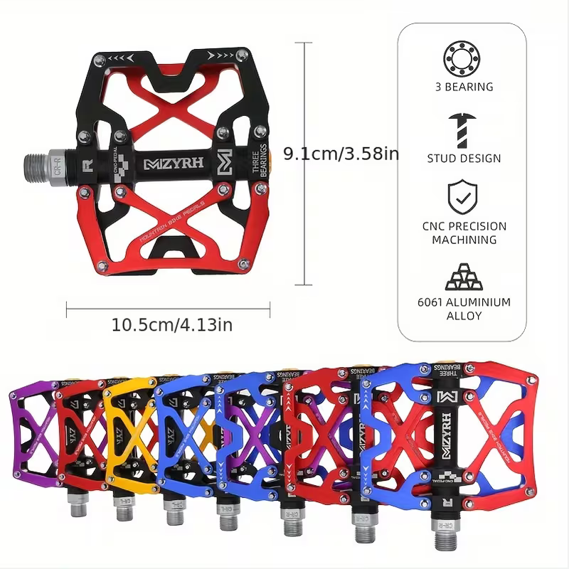 Mountainbike-Pedale mit 3-fach gedichteten Lagern – CNC Aluminium Fahrradpedale, ultraleicht & rutschfest für MTB, BMX, Rennrad und Fixie