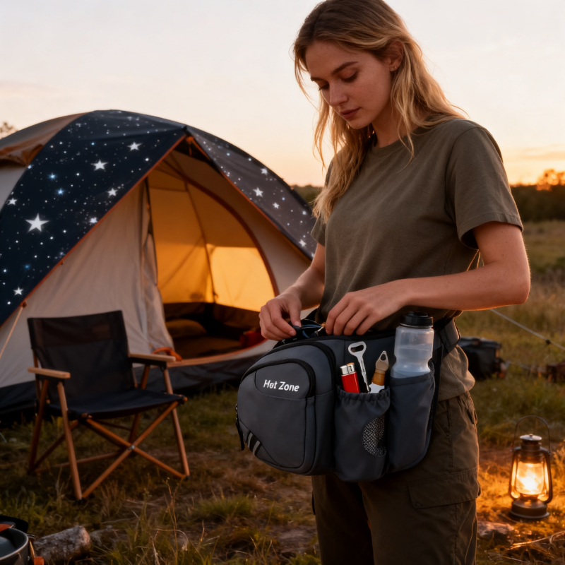 Outdoor Hüfttasche mit Flaschenhalter – Wasserdicht, Leicht & Großes Fassungsvermögen