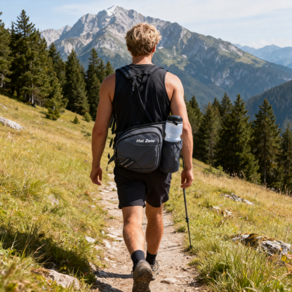 Outdoor Hüfttasche mit Flaschenhalter – Wasserdicht, Leicht & Großes Fassungsvermögen