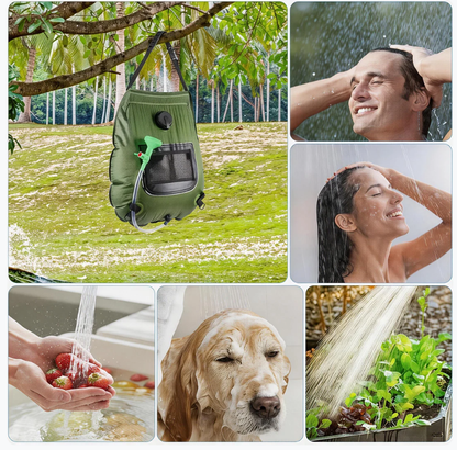 20L Solar-Duschsack für Camping – Tragbare Outdoor-Dusche mit Wasserspeicher für Reisen, Wandern & Camping