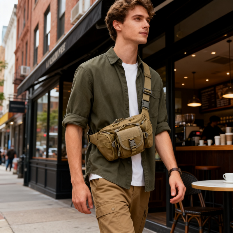 Wasserdichte Outdoor Brusttasche | Taktische Camouflage Tasche