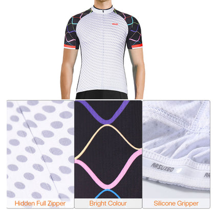 Herren MTB Fahrradtrikot Kurzarm – Mountainbike Trikot mit Reißverschlusstaschen & Reflektierenden Details, Atmungsaktives Radshirt