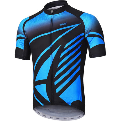 Herren MTB Fahrradtrikot Kurzarm – Mountainbike Trikot mit Reißverschlusstaschen & Reflektierenden Details, Atmungsaktives Radshirt