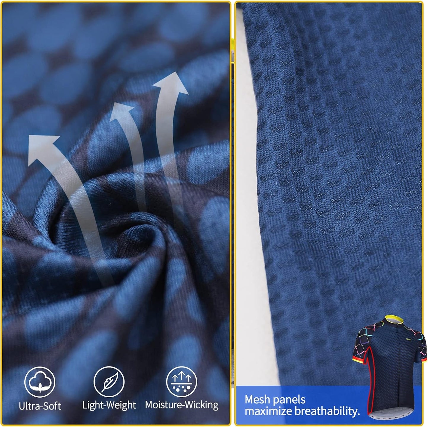 Herren MTB Fahrradtrikot Kurzarm – Mountainbike Trikot mit Reißverschlusstaschen & Reflektierenden Details, Atmungsaktives Radshirt