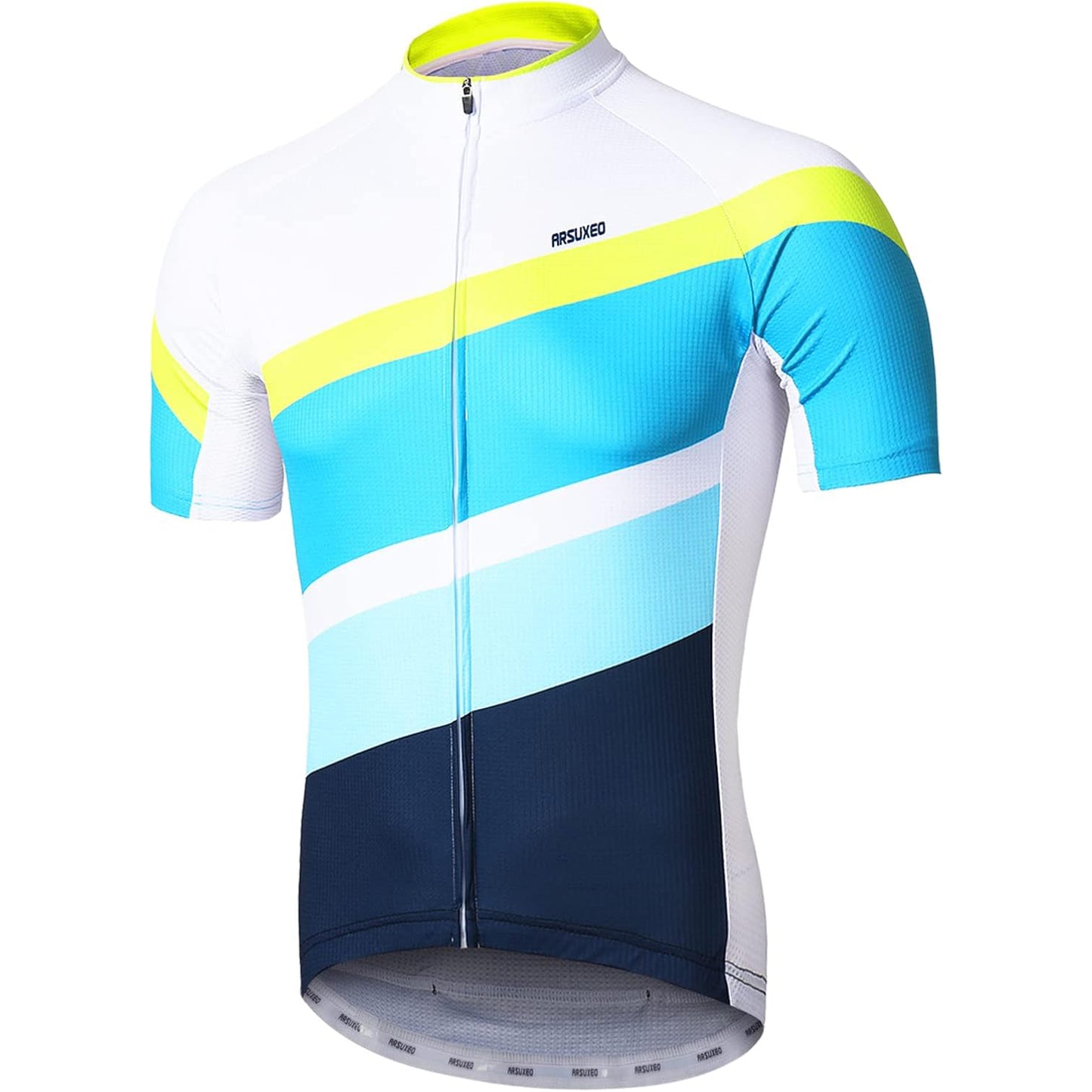 Herren MTB Fahrradtrikot Kurzarm – Mountainbike Trikot mit Reißverschlusstaschen & Reflektierenden Details, Atmungsaktives Radshirt